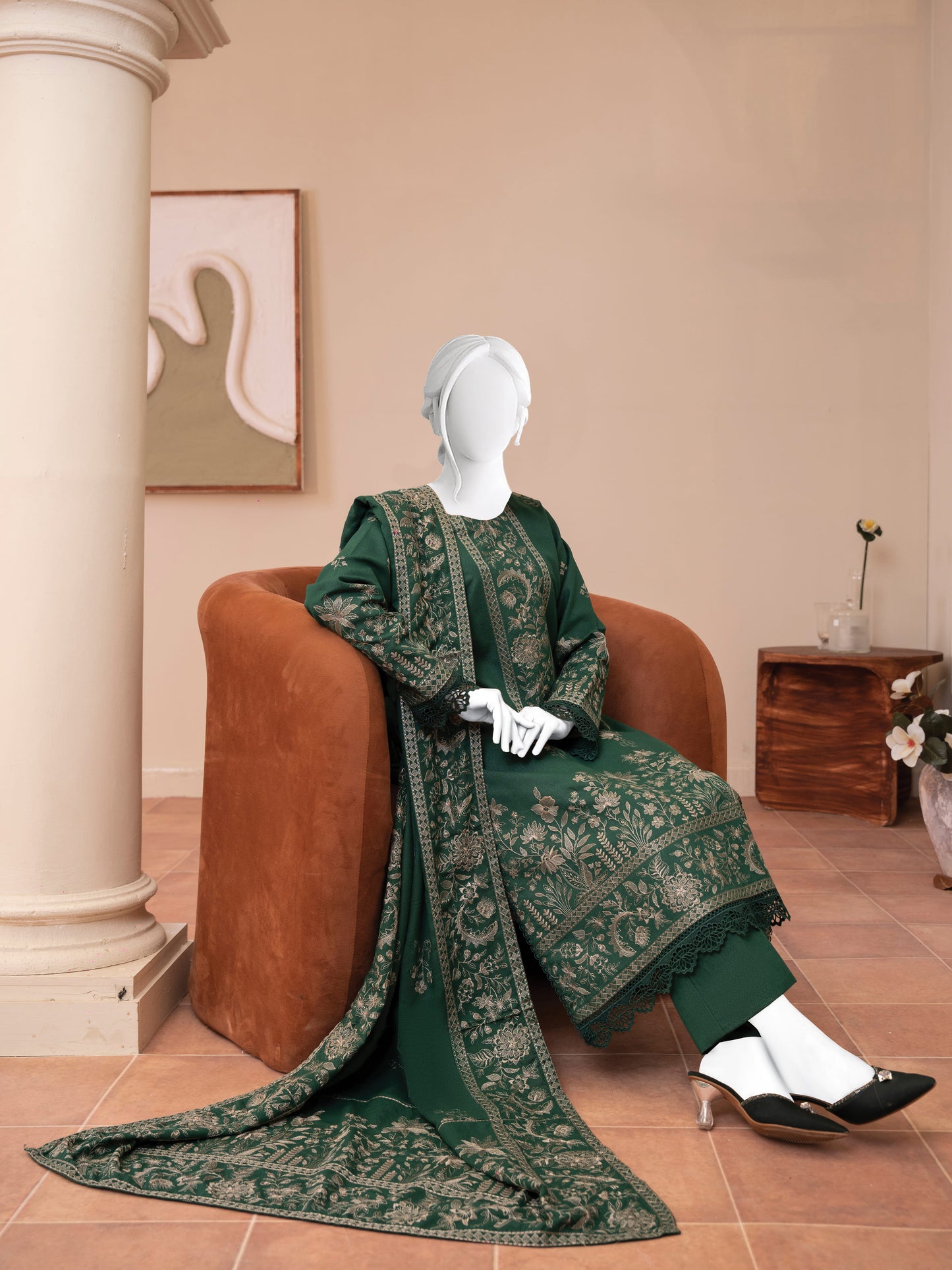 Embroidered Karandi