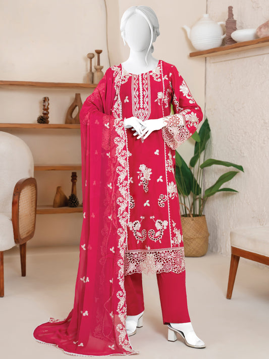 Embroidered Lawn Stitched 3-Pc