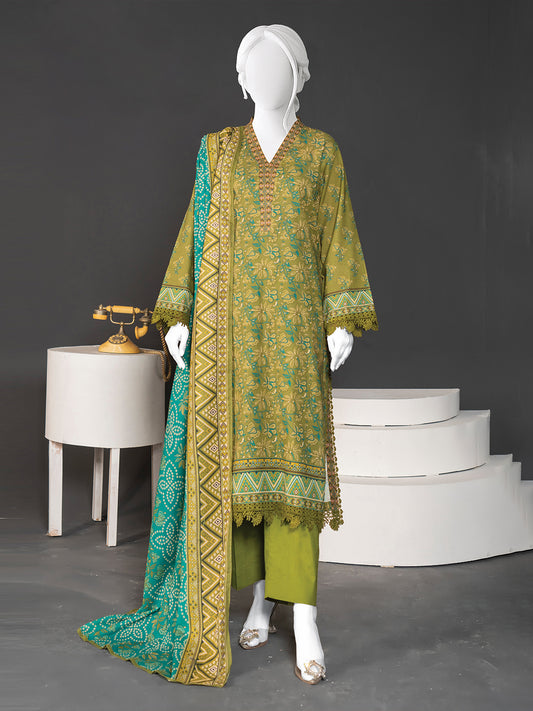 Printed Metallic Khaddar