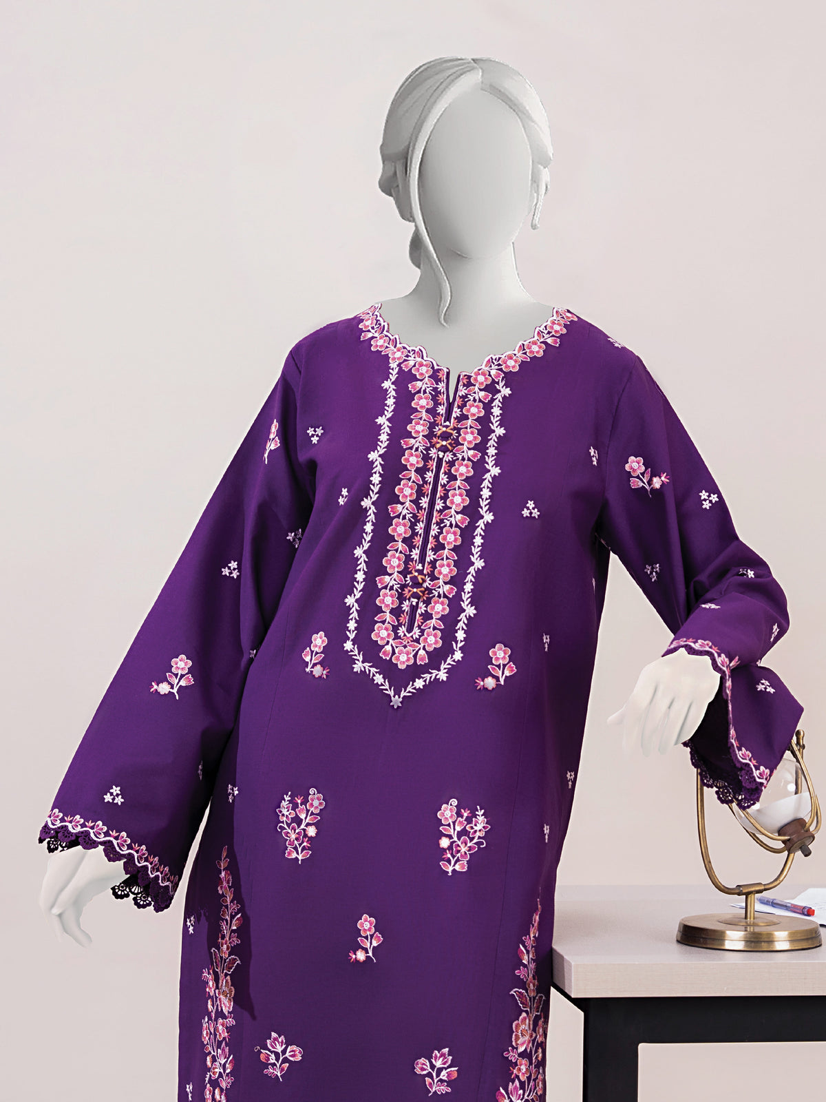 Embroidered Khaddar | Stitched