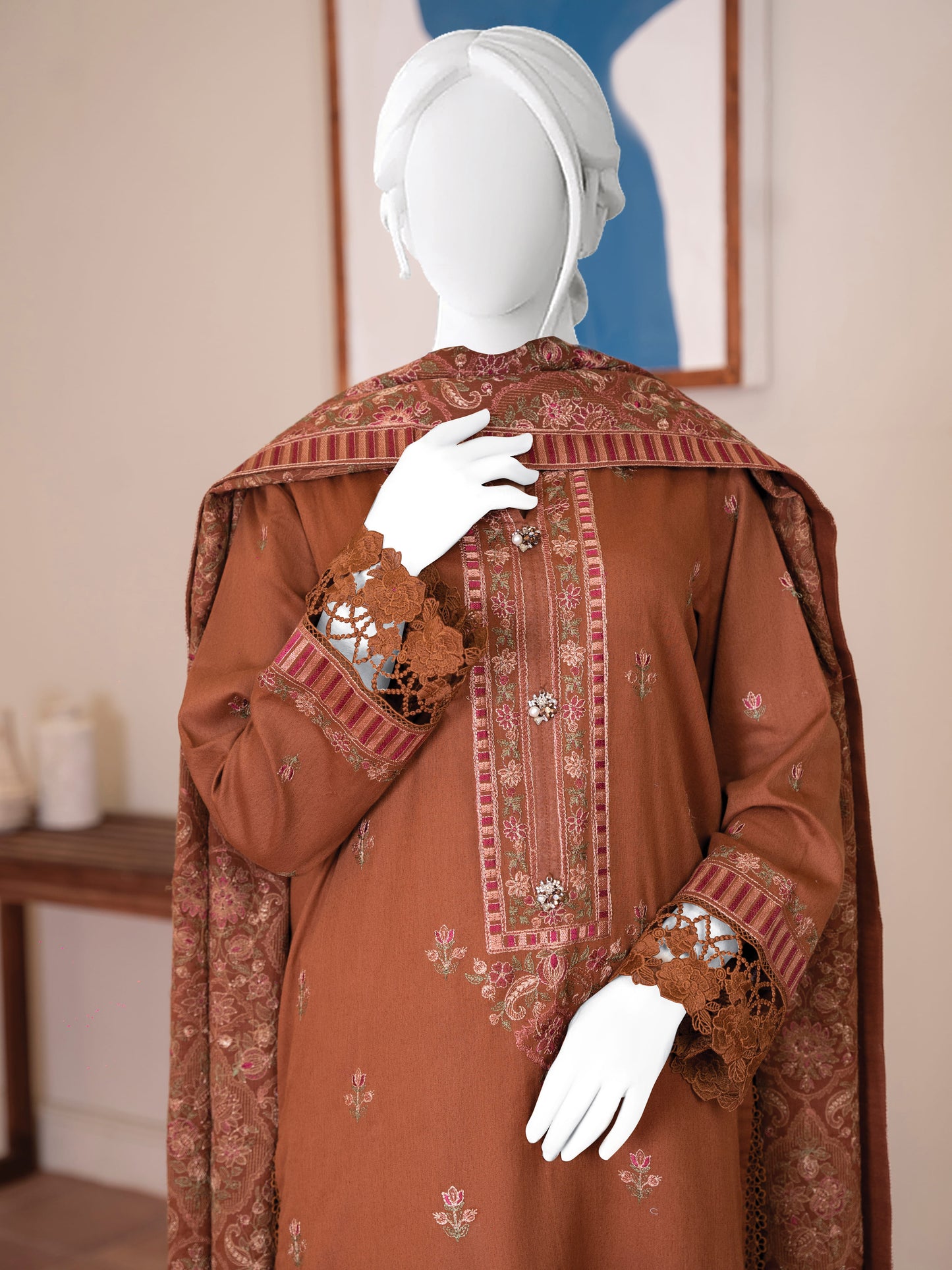Embroidered Karandi