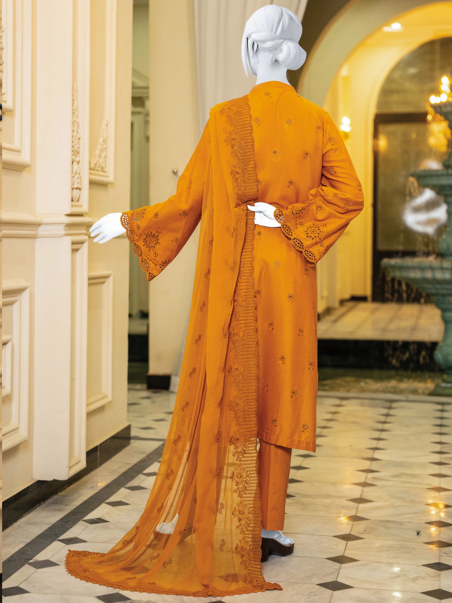 Schiffli Embroidered Khaddar