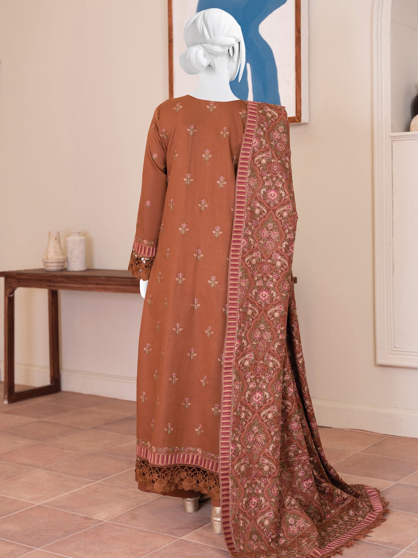 Embroidered Karandi