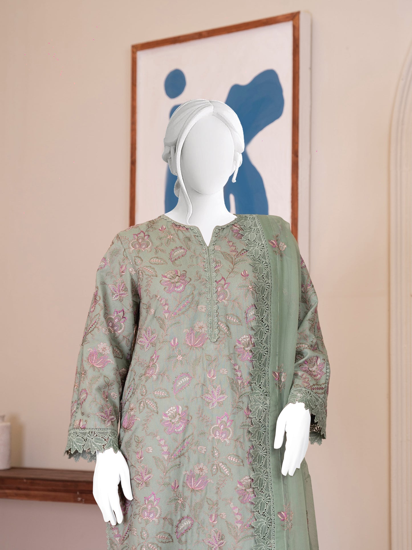 Embroidered Karandi