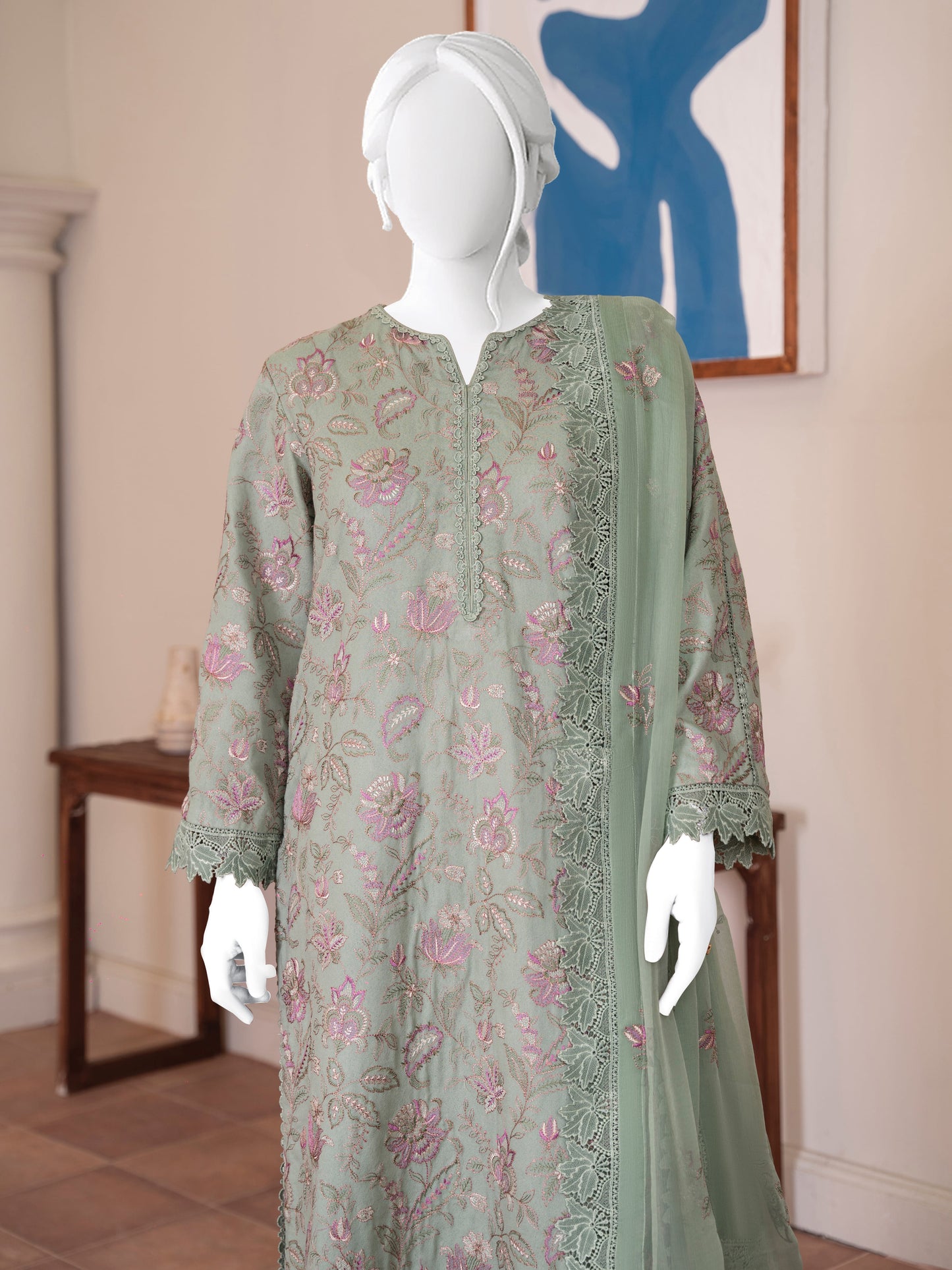 Embroidered Karandi