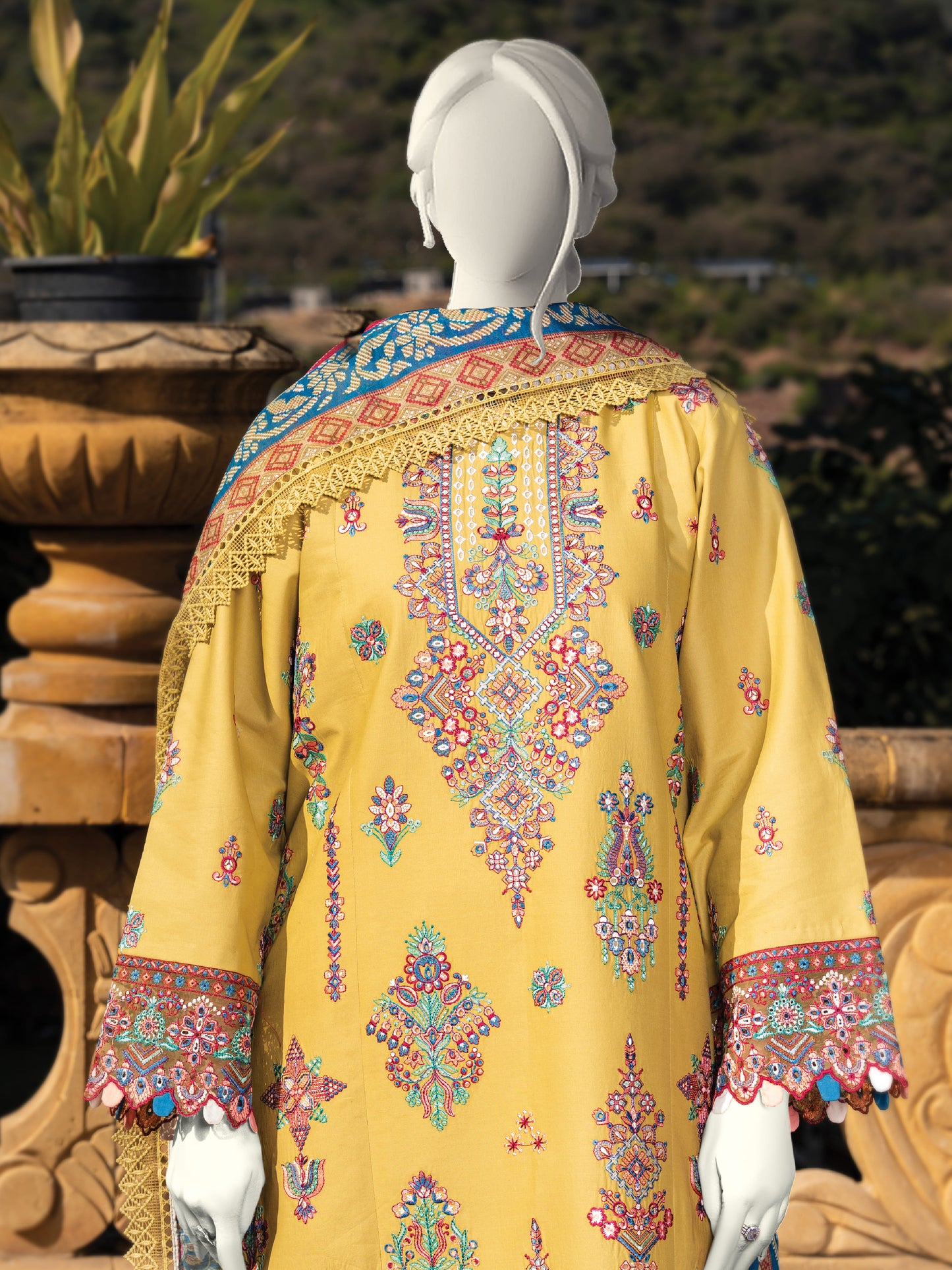 Embroidered Lawn Stitched 3-Pc