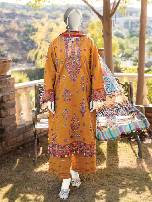 Embroidered Lawn Stitched 3-Pc