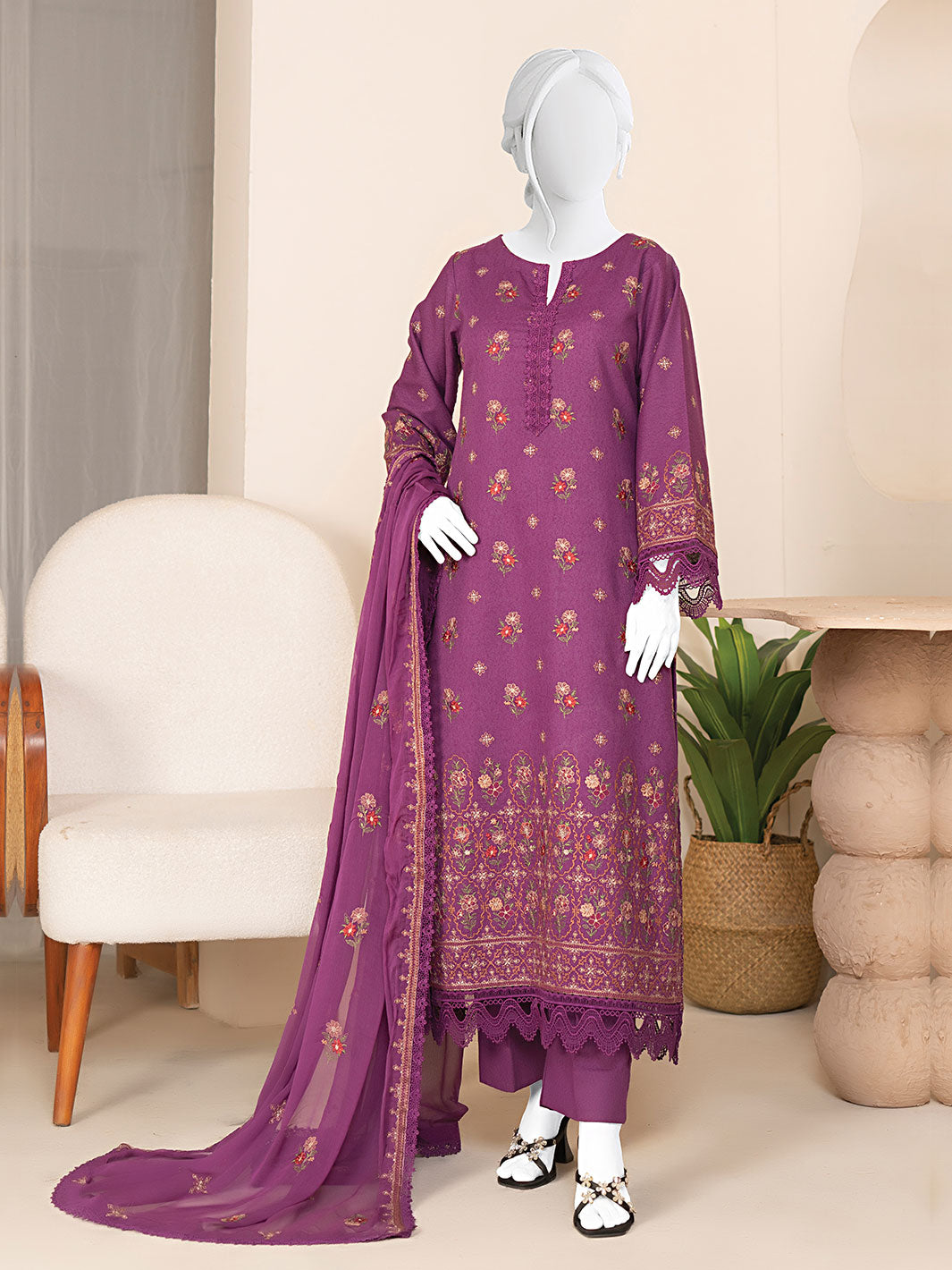 Embroidered Karandi