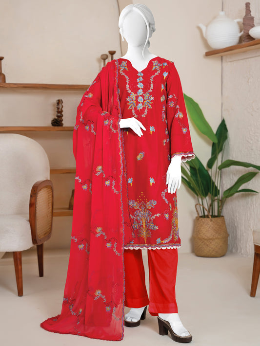 Embroidered Lawn Stitched 3-Pc