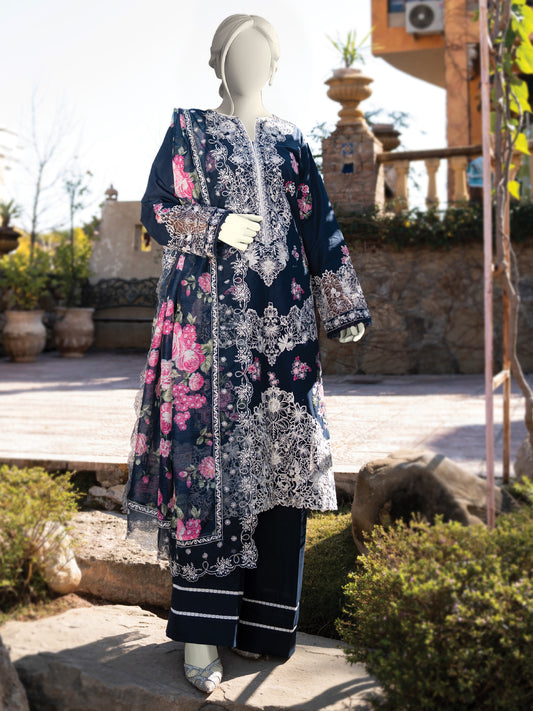 Embroidered Lawn Stitched 3-Pc
