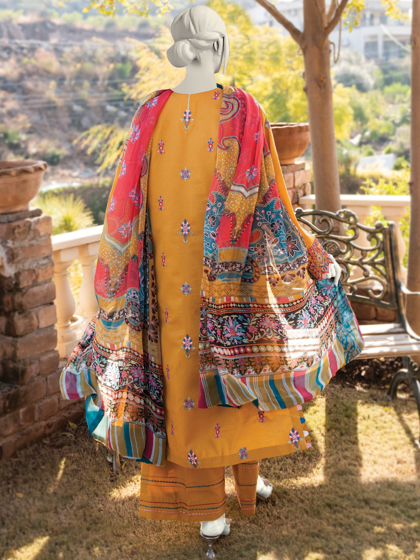 Embroidered Lawn Stitched 3-Pc