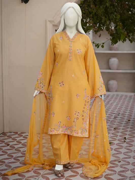 Embroidered Lawn Stitched 3-Pc