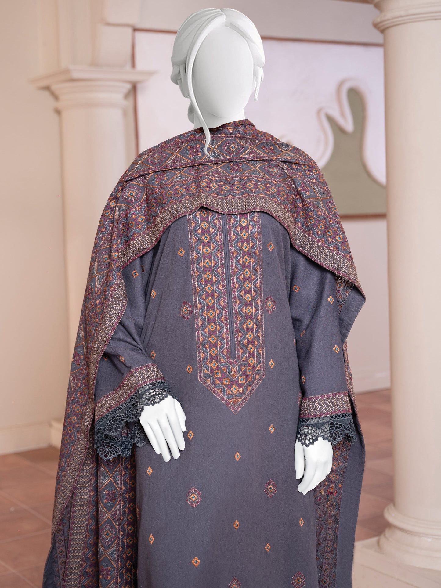 Embroidered Karandi