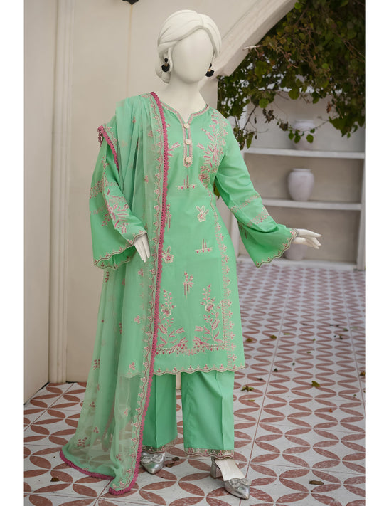 Embroidered Lawn Stitched 3-Pc