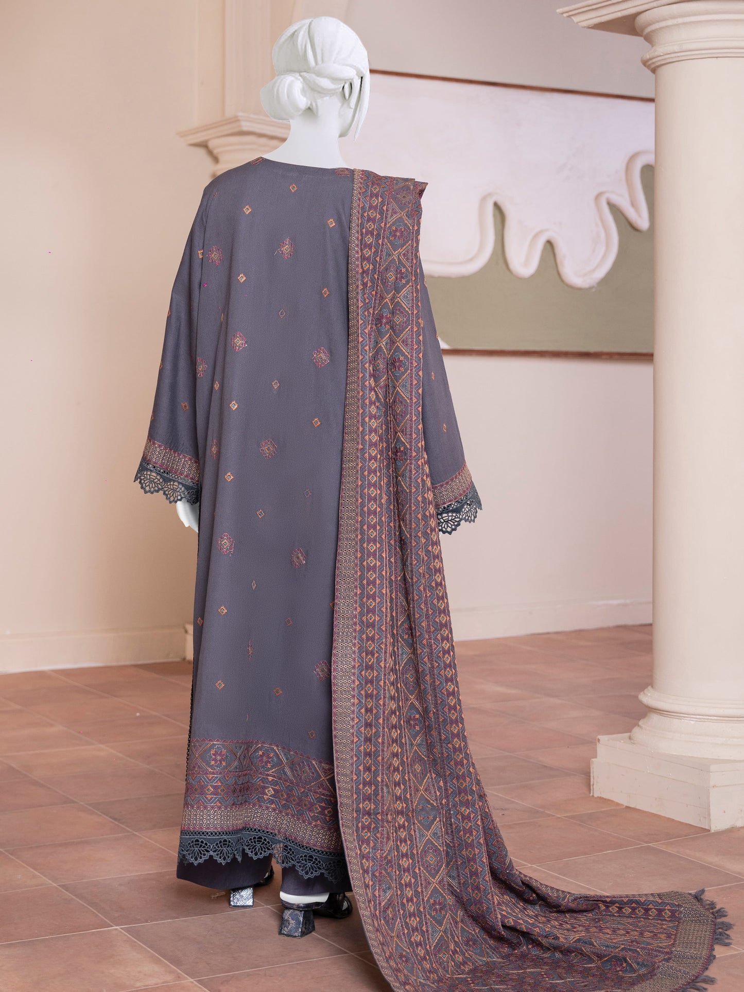 Embroidered Karandi