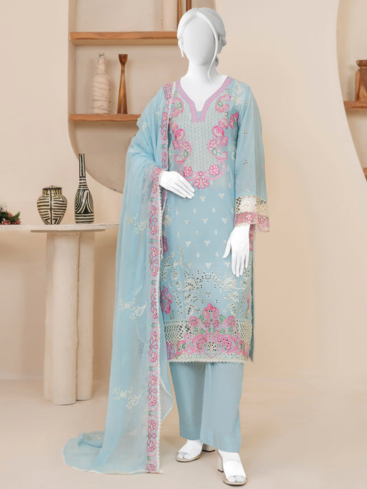 Embroidered Lawn Stitched 3-Pc