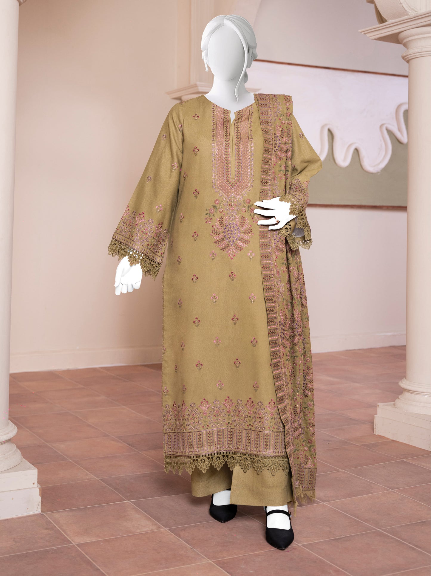 Embroidered Karandi