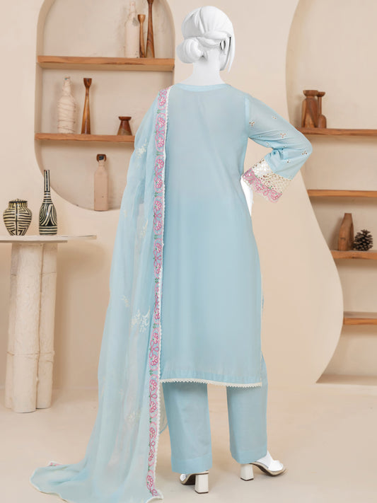 Embroidered Lawn Stitched 3-Pc