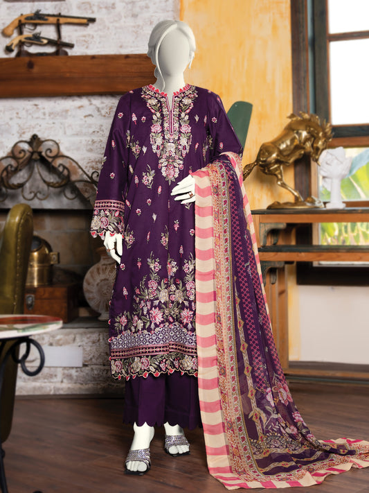 Embroidered Lawn Stitched 3-Pc