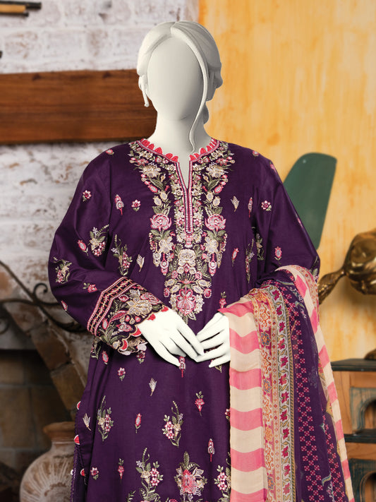 Embroidered Lawn Stitched 3-Pc