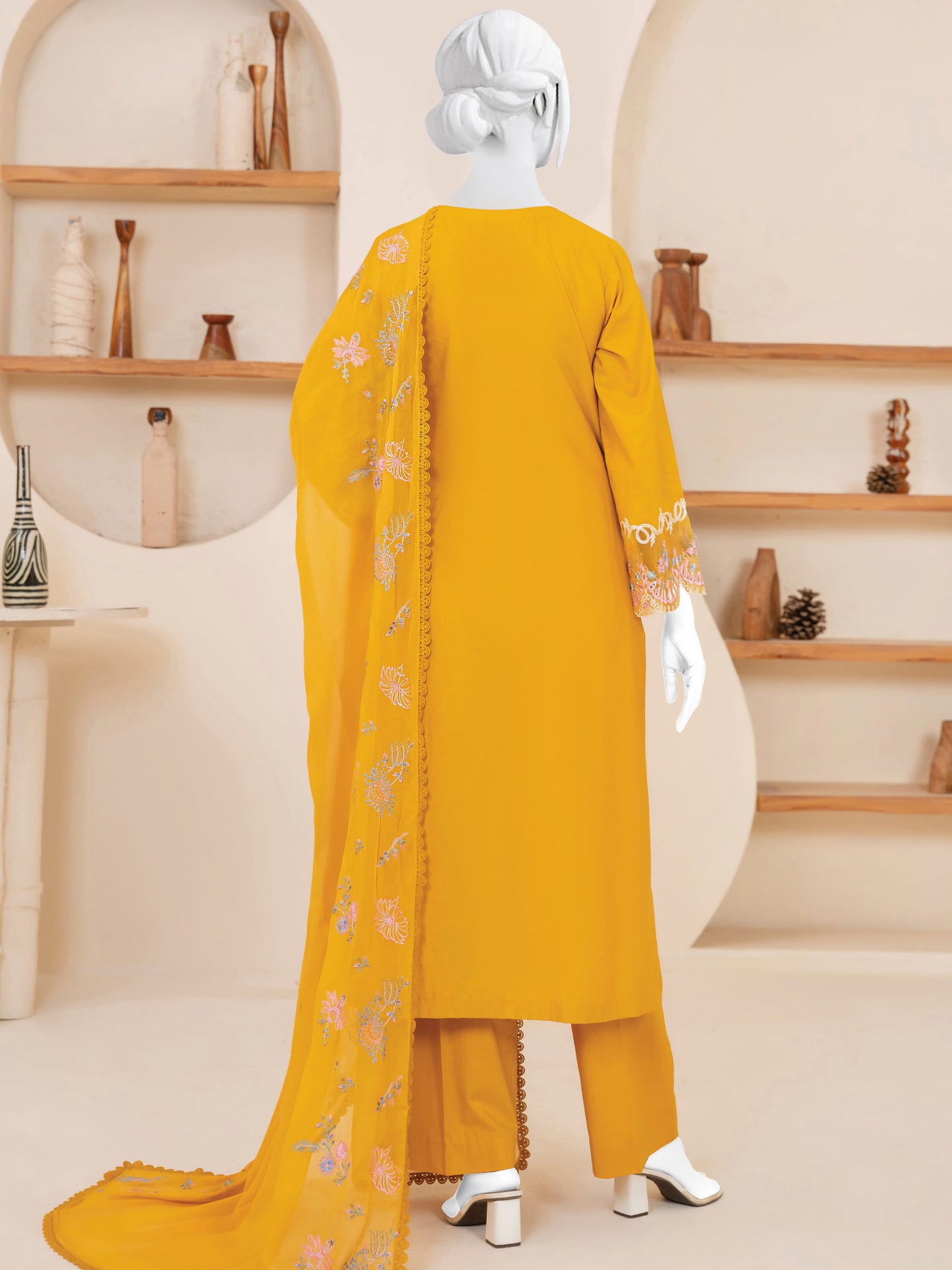 Embroidered Lawn Stitched 3-Pc