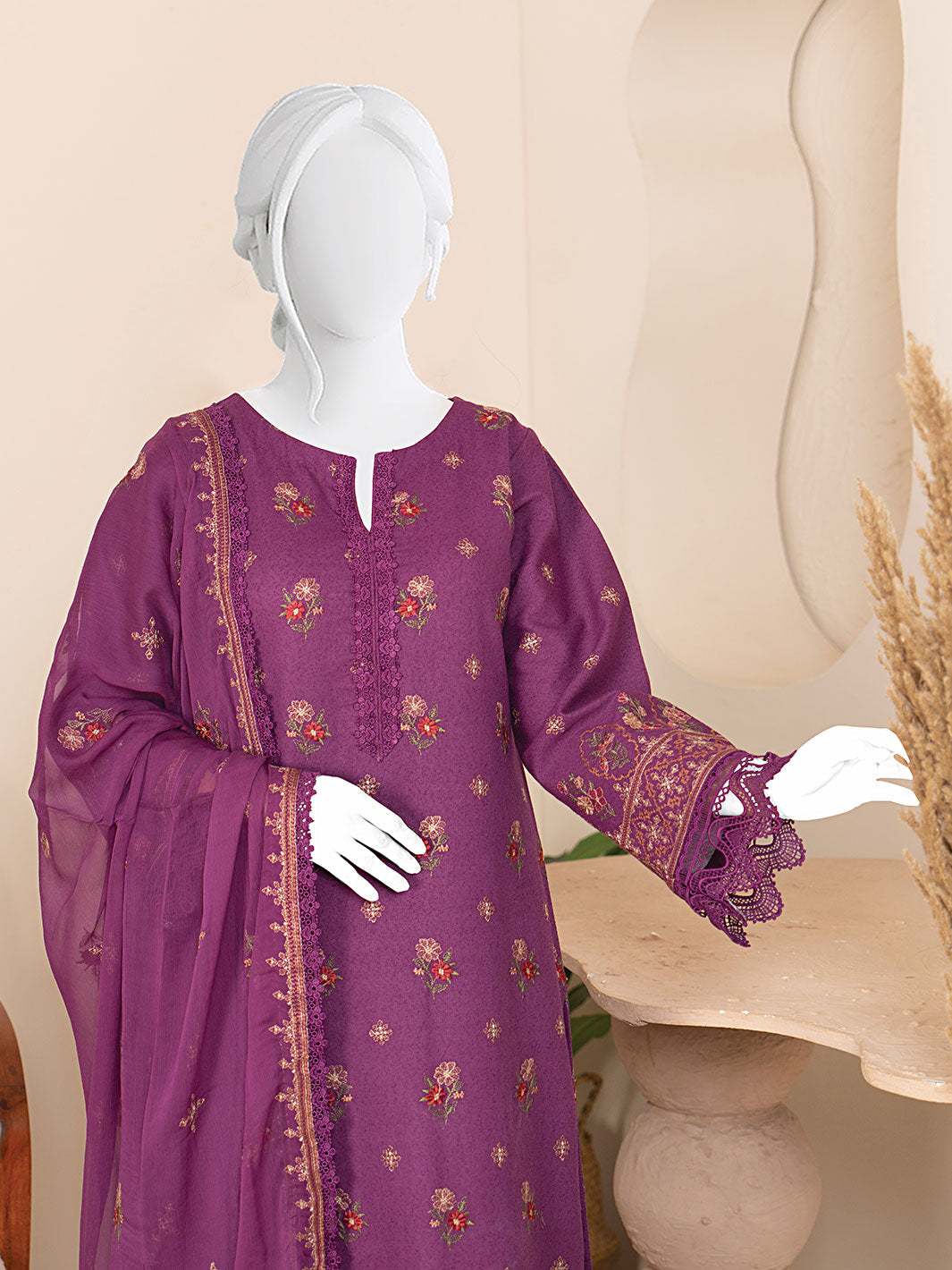 Embroidered Karandi