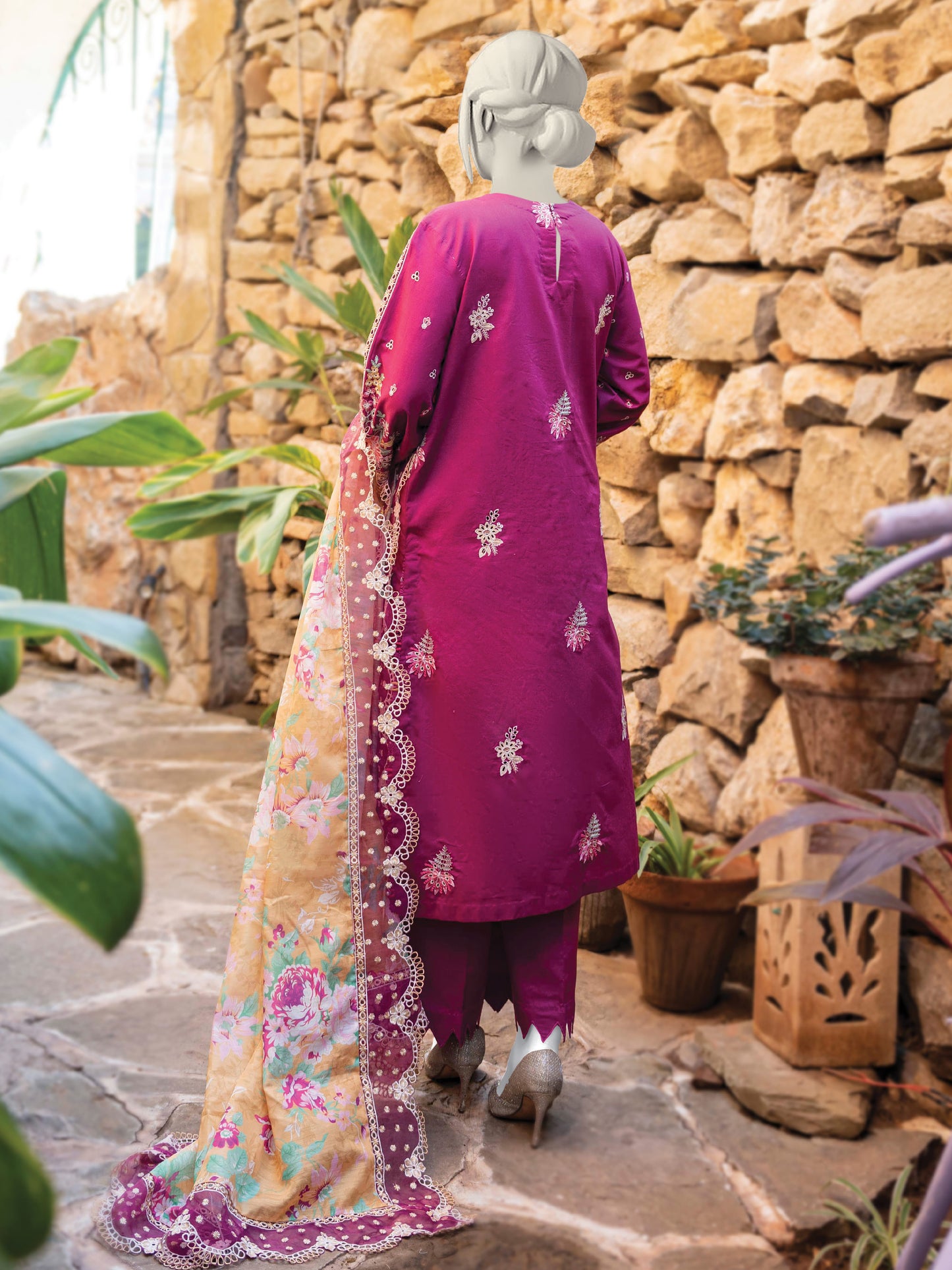 Embroidered Lawn Stitched 3-Pc