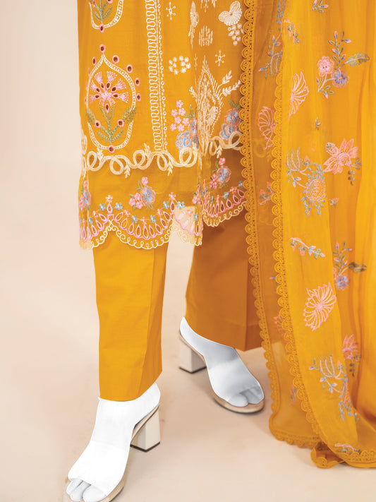 Embroidered Lawn Stitched 3-Pc