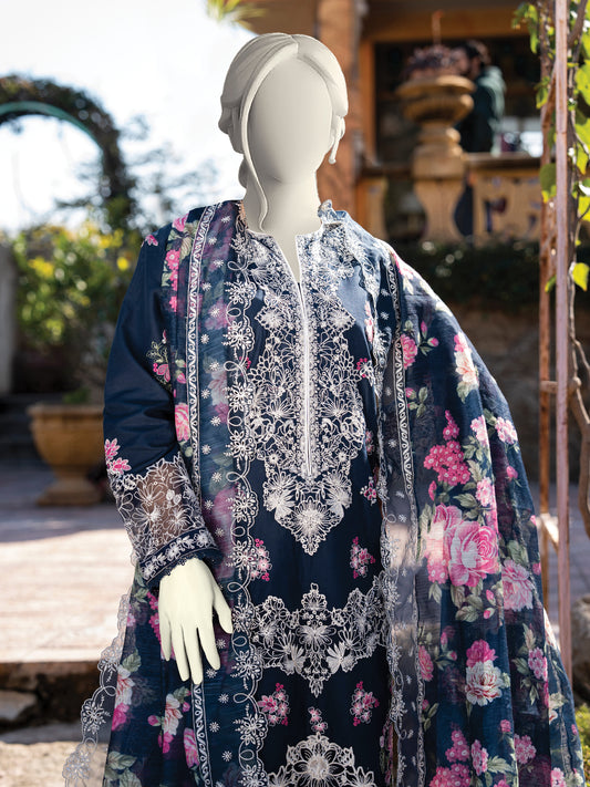 Embroidered Lawn Stitched 3-Pc