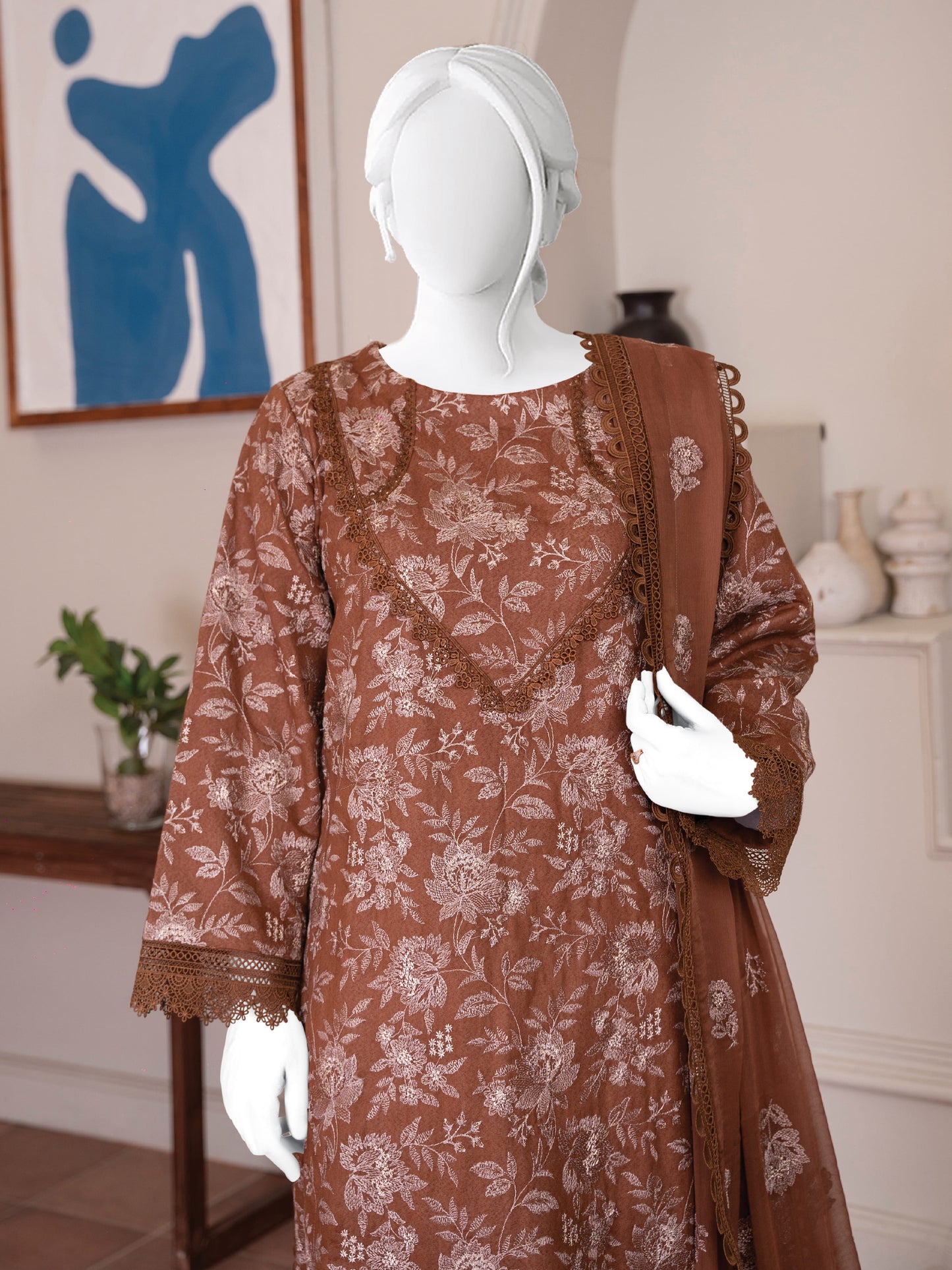 Embroidered Karandi