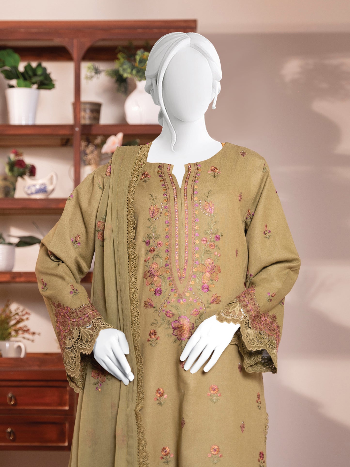 Embroidered Karandi