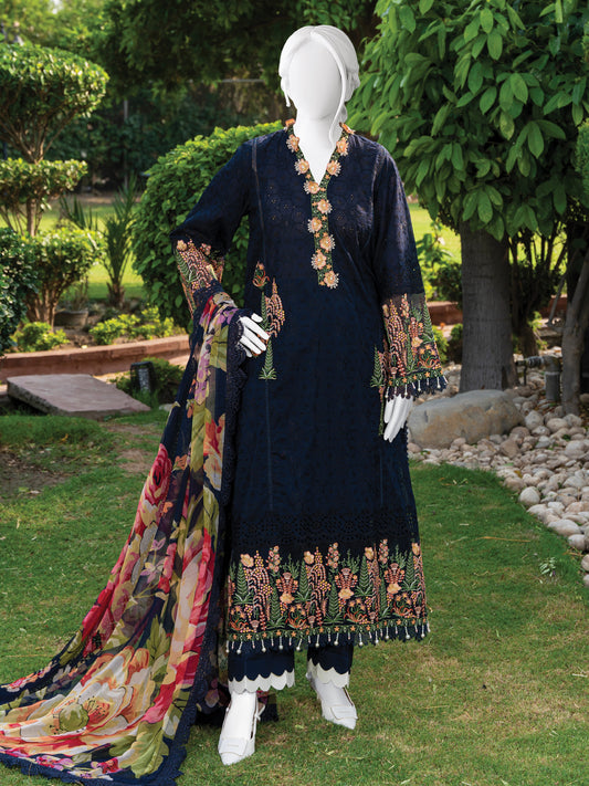 Embroidered Lawn Stitched 3-Pc