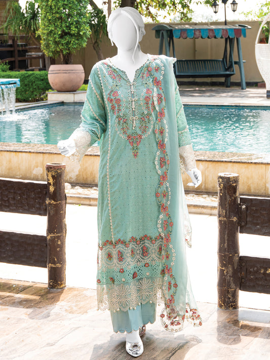 Embroidered Lawn Stitched 3-Pc