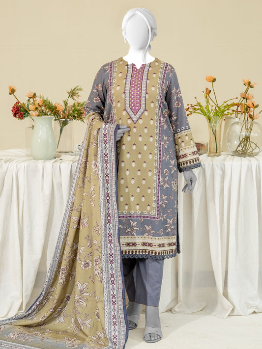 Printed Metallic Khaddar