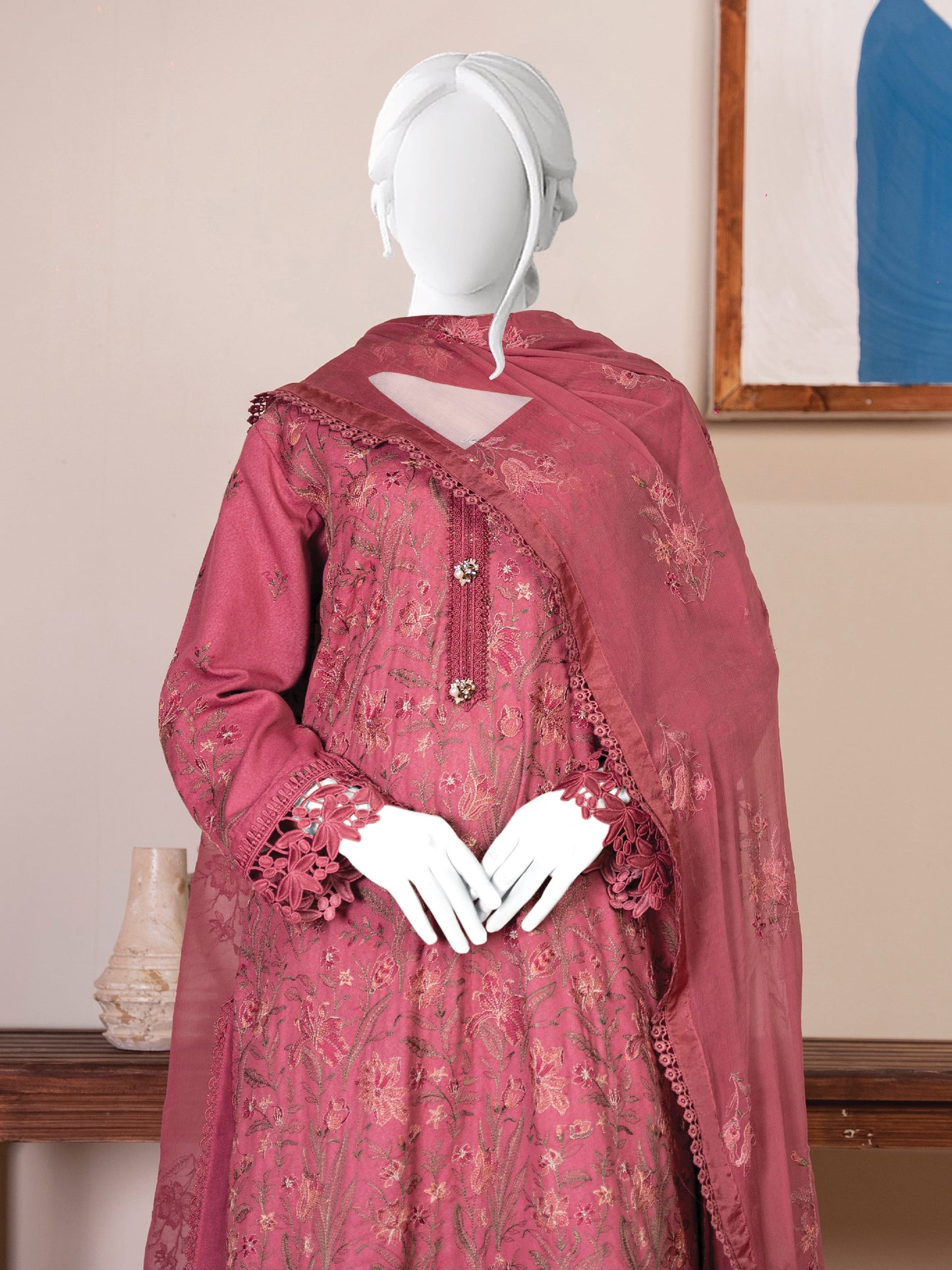 Embroidered Karandi