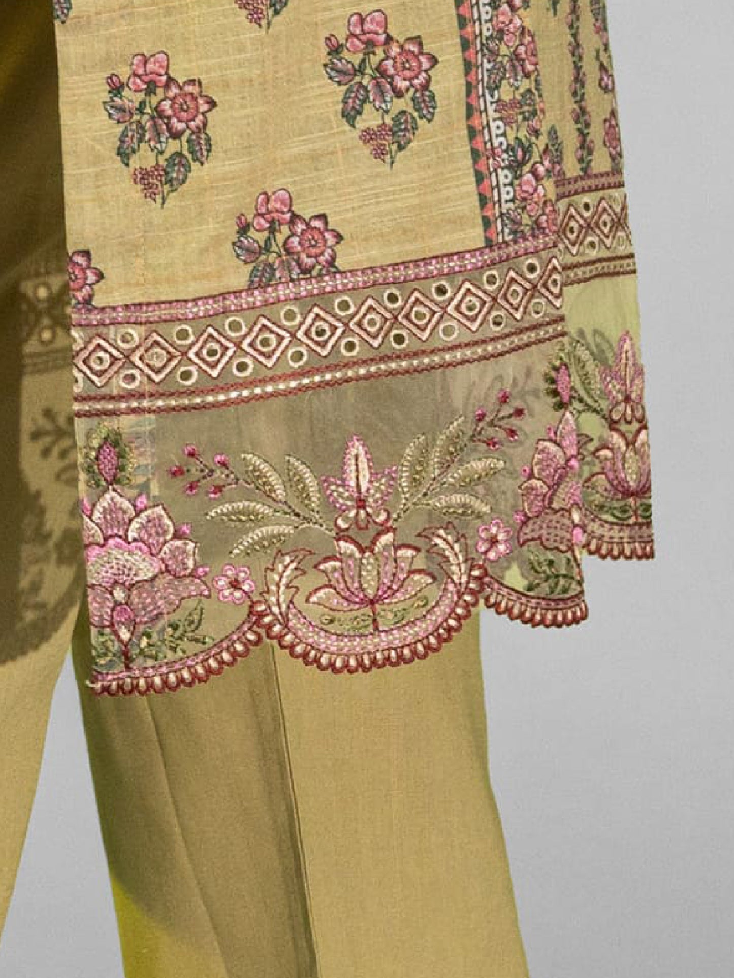 2-Piece Embroidered Khaddar Stitched