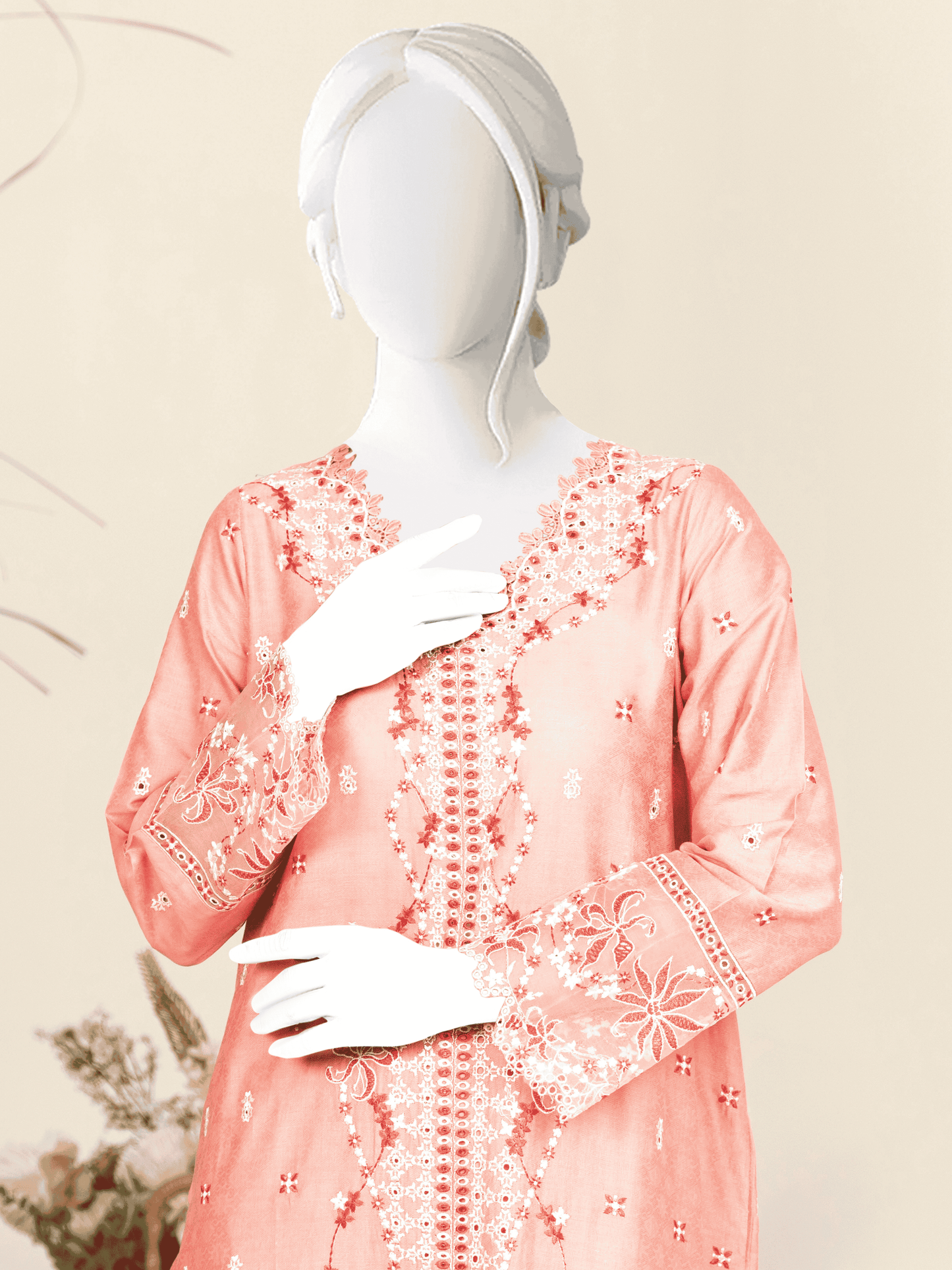 Embroidered Jacquard  2PC Stitched