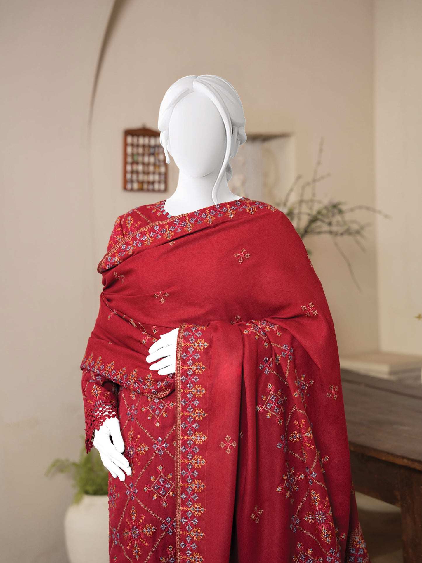 Embroidered Karandi