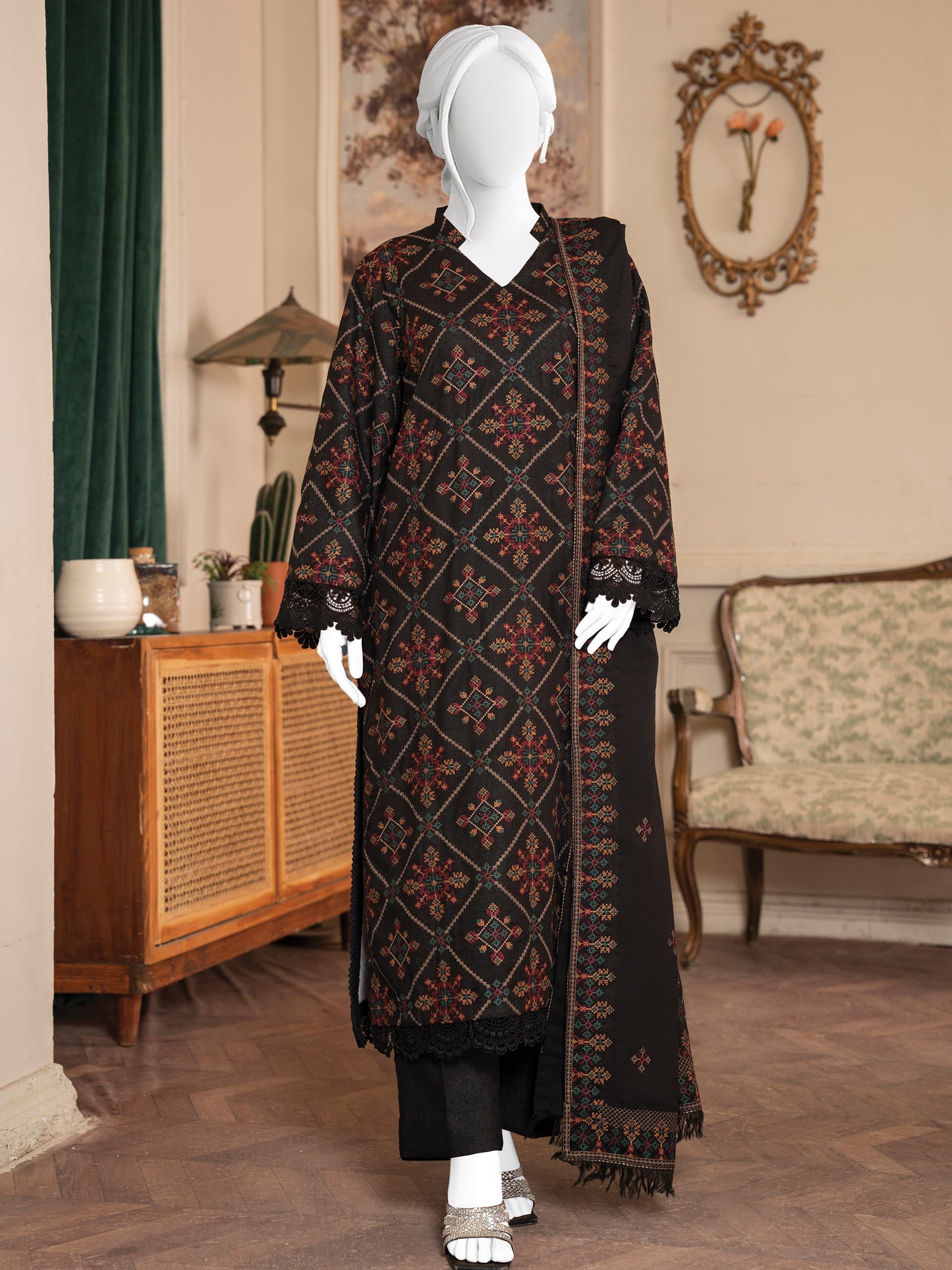 Embroidered Karandi