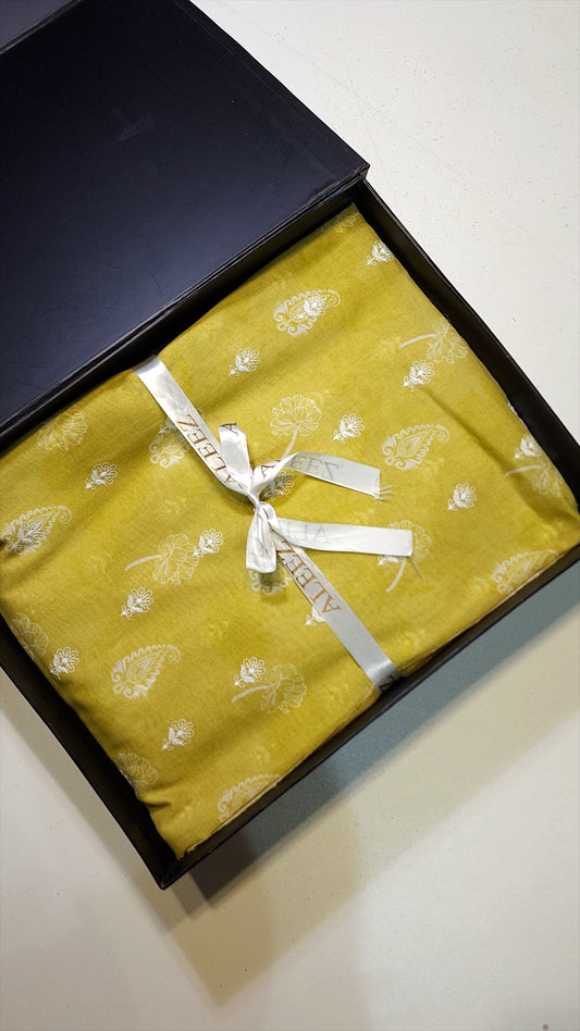 3PC - Unstitched Embroidered & Printed