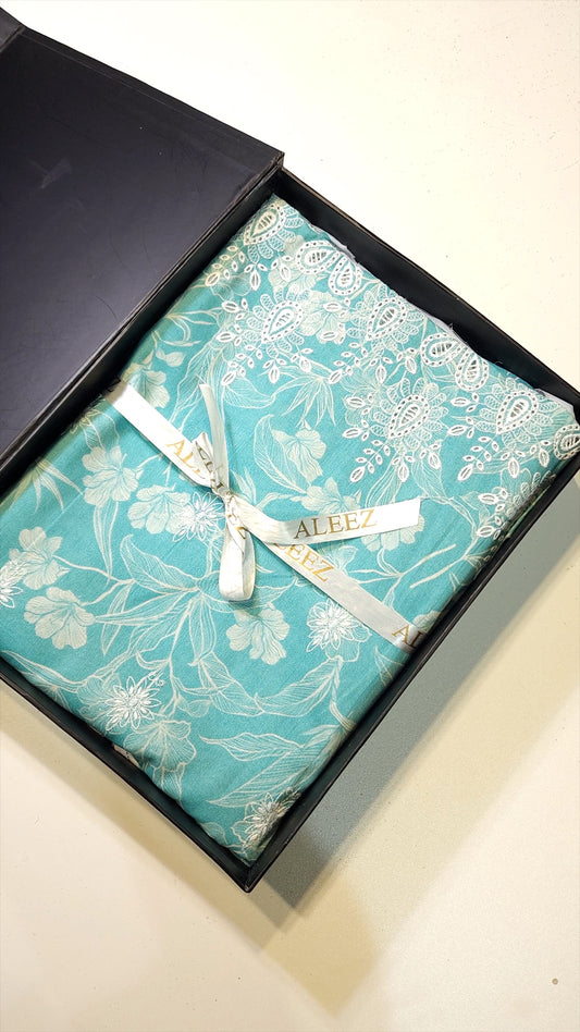 3PC - Unstitched Embroidered & Printed