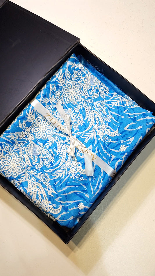 3PC - Unstitched Embroidered & Printed