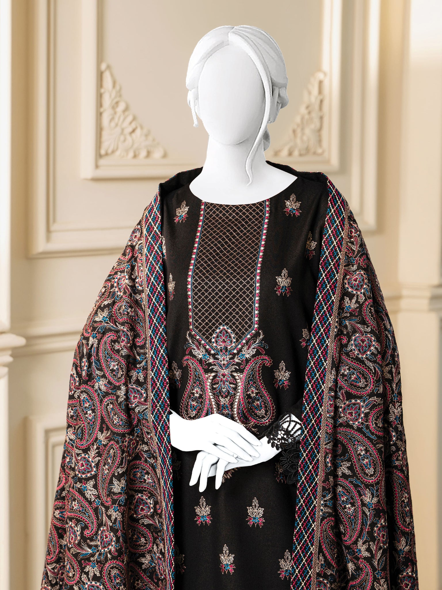 Embroidered Karandi