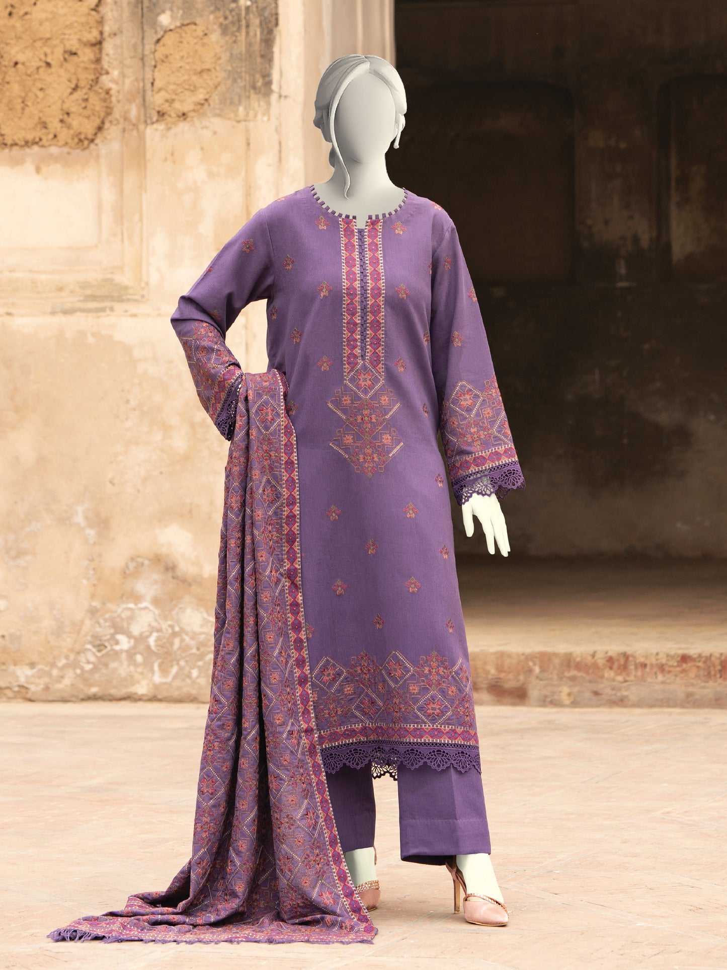 Embroidered Karandi