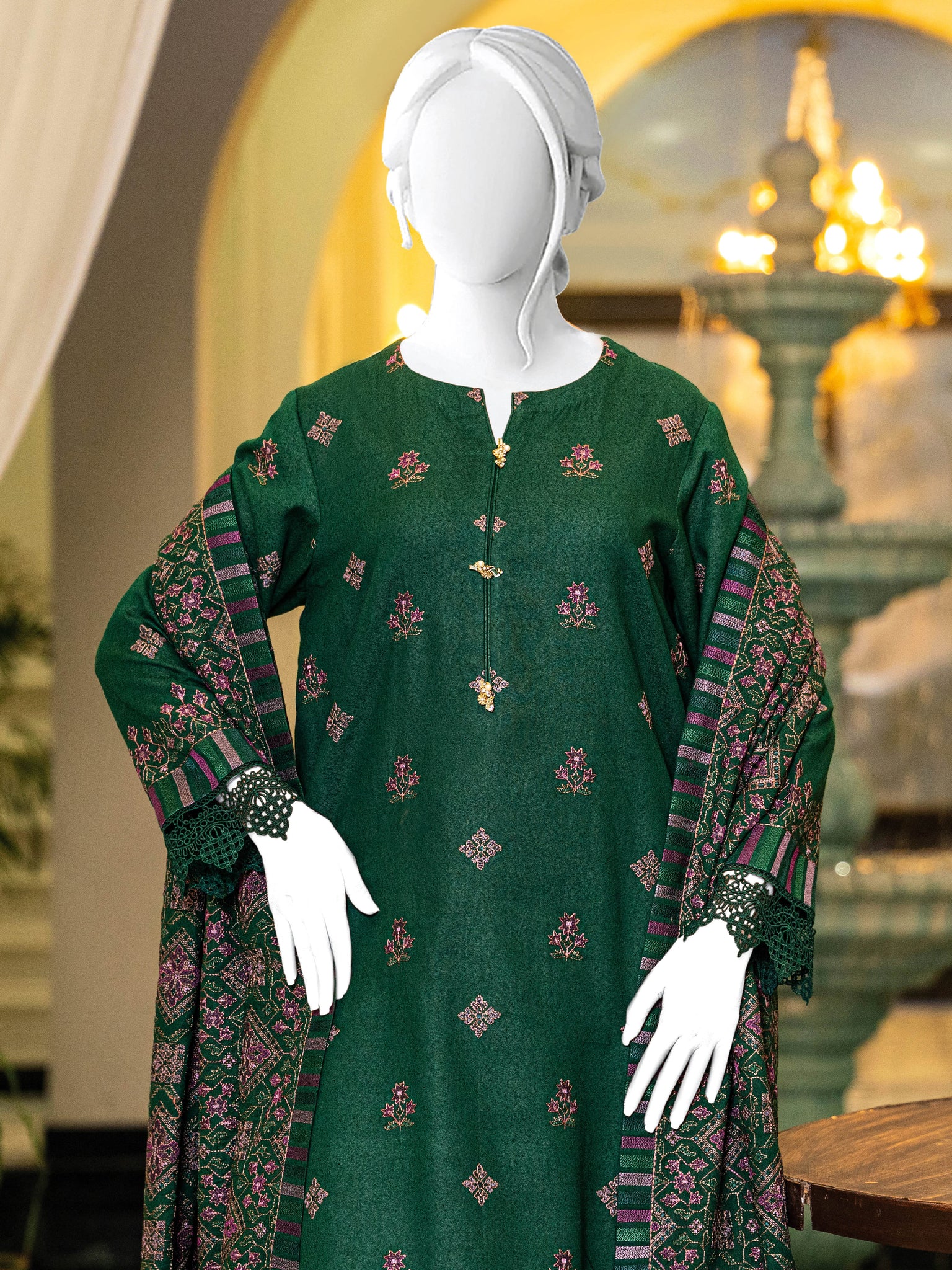 Embroidered Karandi