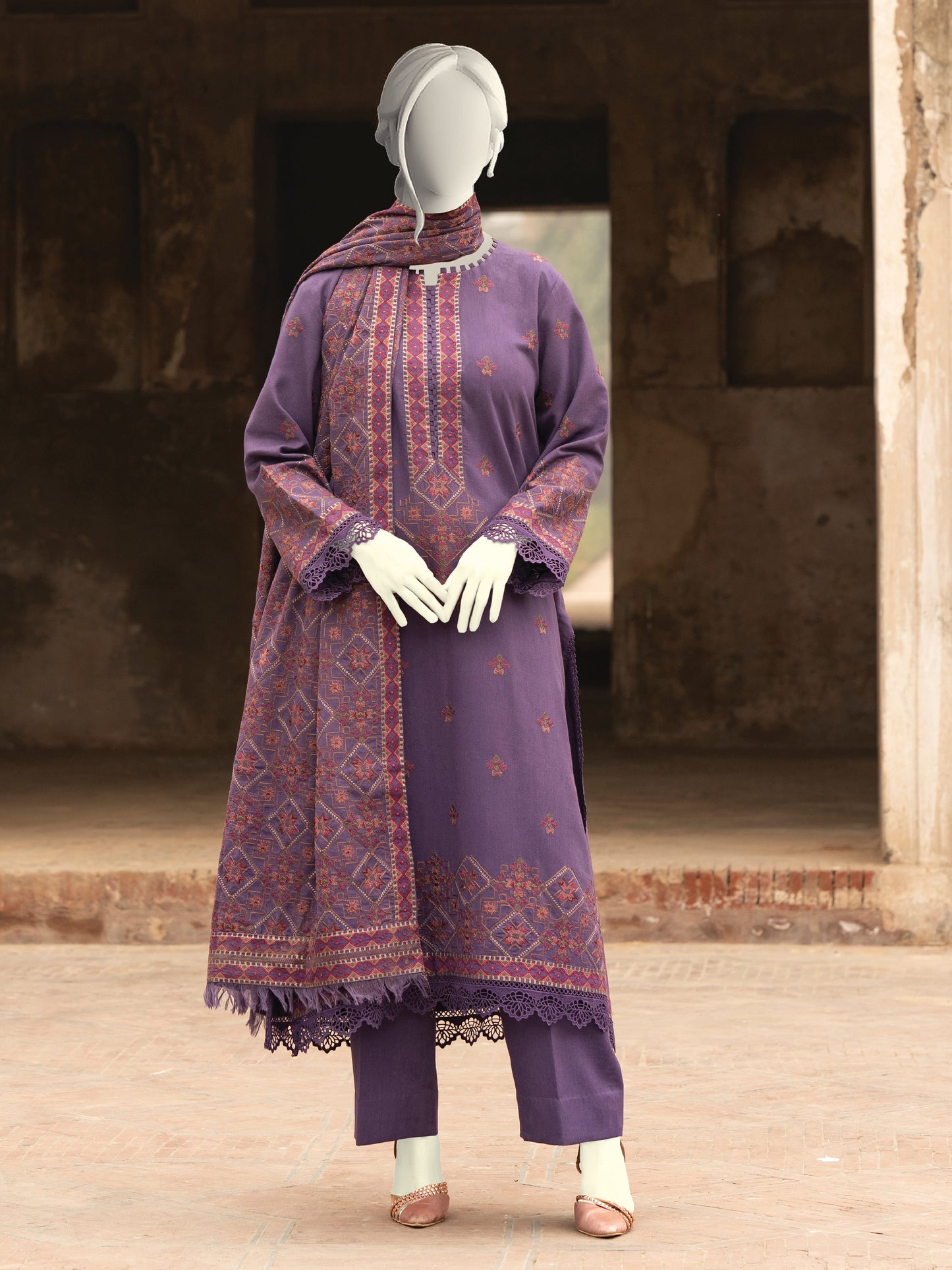 Embroidered Karandi