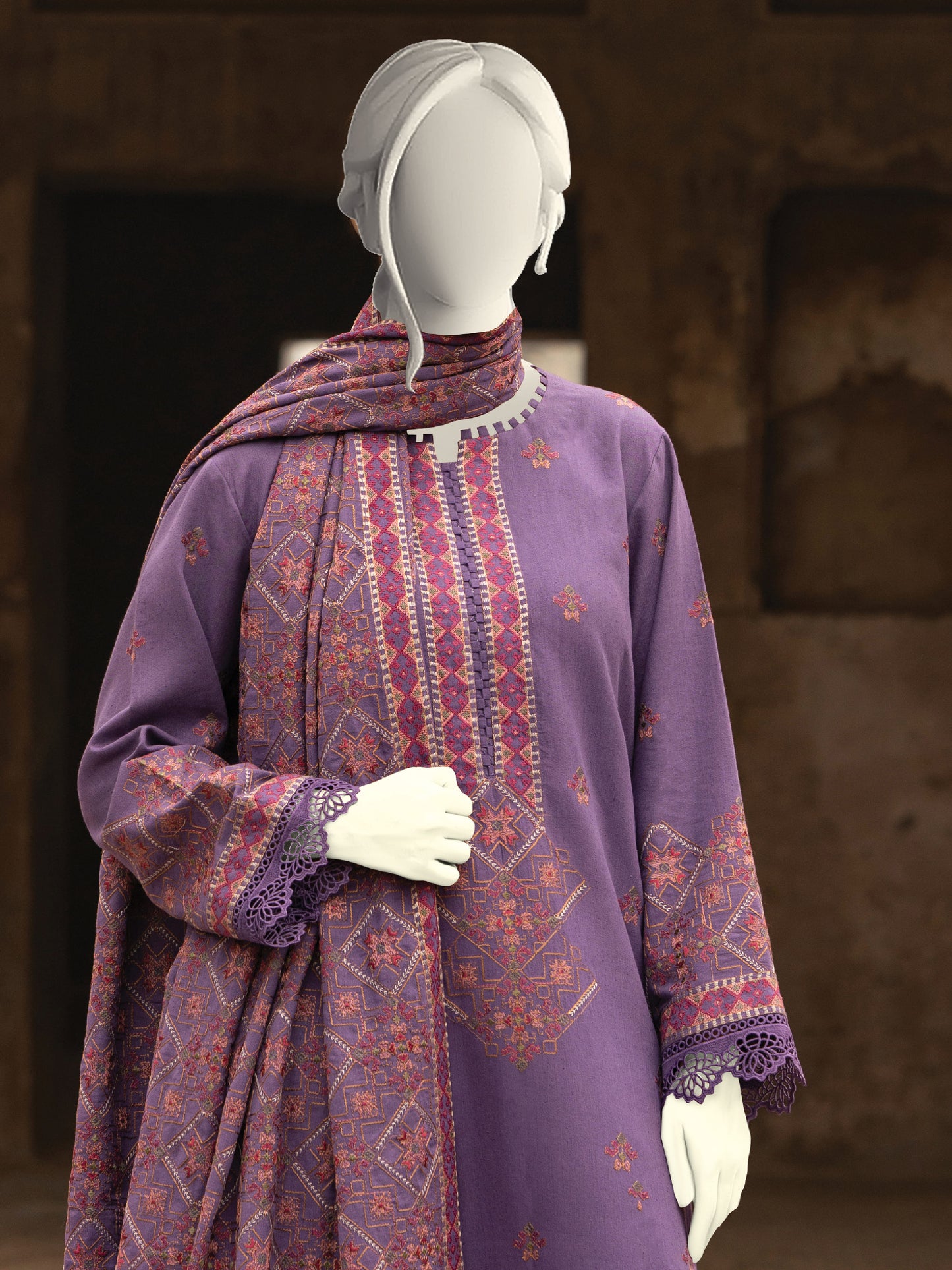Embroidered Karandi