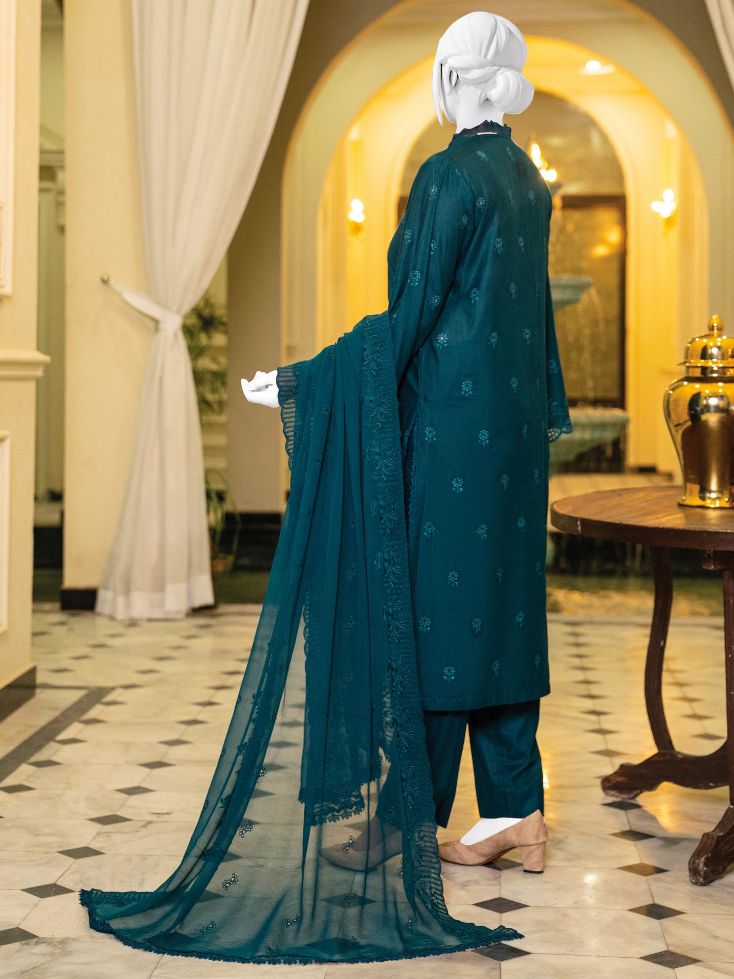 Schiffli Embroidered Khaddar