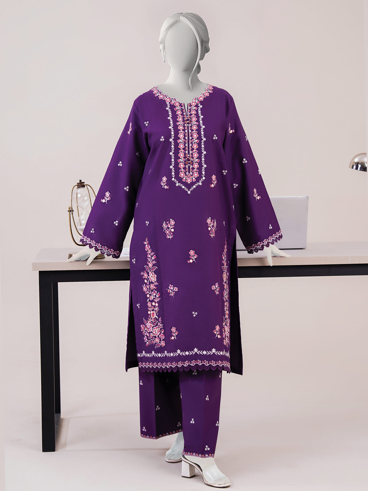 Embroidered Khaddar | Stitched