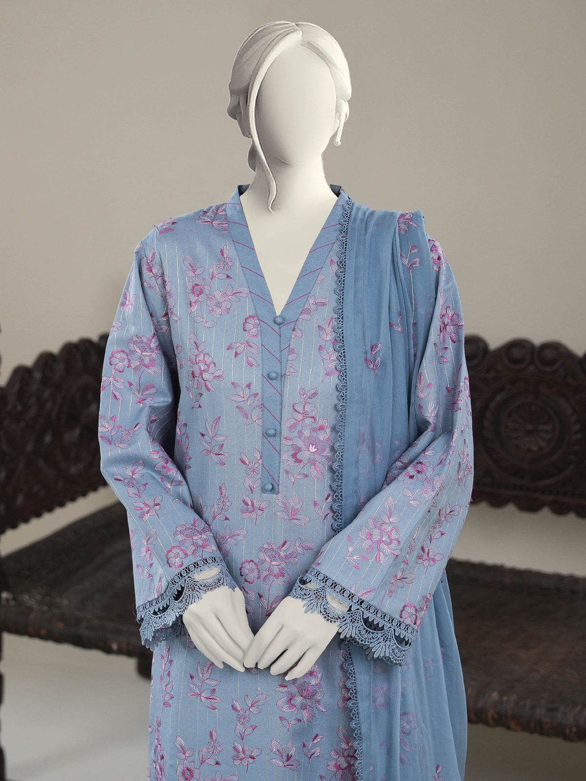 Embroidered Karandi